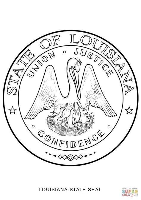 Louisiana State Flag Coloring Page - Coloring Home