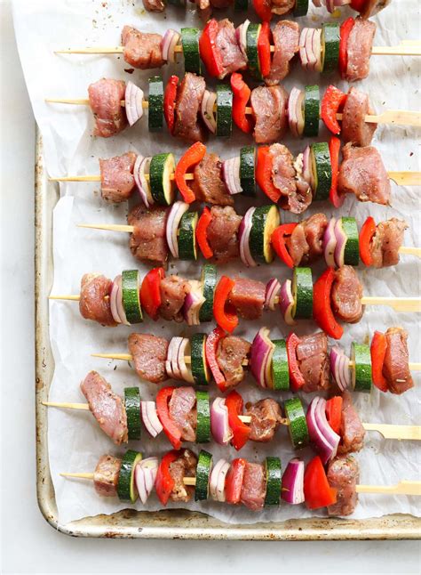 Grilled Balsamic Pork Kebabs - Low Carb - Cook At Home Mom