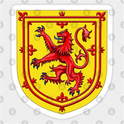 Scottish Lion Rampant Shield - Lion Rampant Of Scotland - Sticker | TeePublic