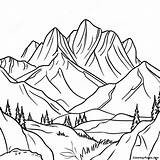 Majestic Alps Mountain Range Coloring Page  Pagescom sketch template