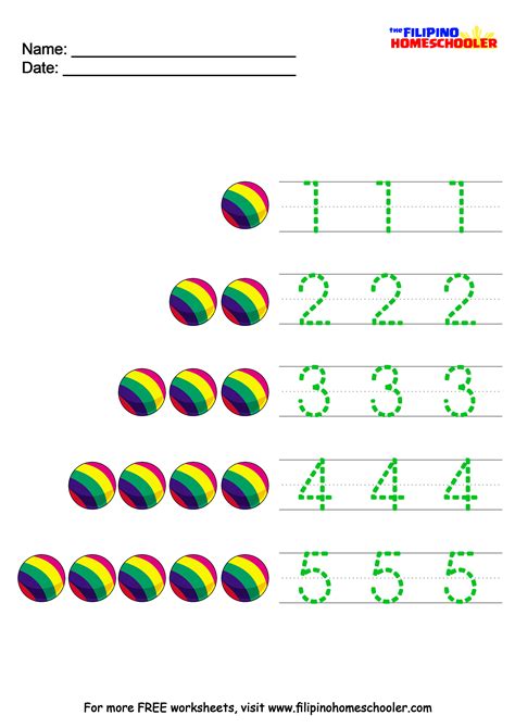 Number Recognition Worksheets 1-10 — The Filipino Homeschooler