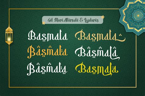 Basmala - An Arabic Style Typeface | Afkari Studio Professional Font Designer