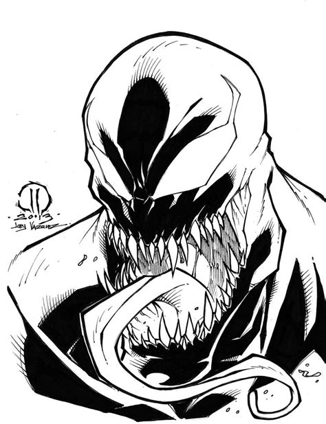 Venom inked sketch by JoeyVazquez on DeviantArt