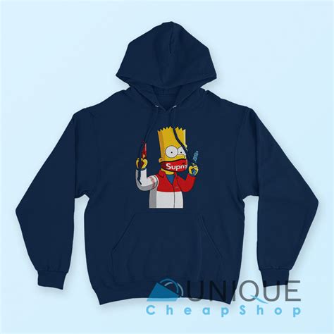 Gangsta Bart Simpson Supreme Hoodie Adult Size S to 3XL