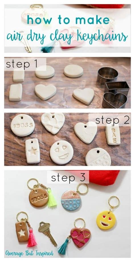 Air Dry Clay Keychains