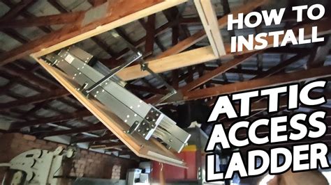 Rhino Aluminium Attic Access Ladder - How to install it - YouTube