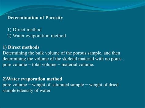 Porosity and types