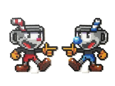 Cuphead Pixel Art Figures Cuphead Mugman Ms Chalice Small Size - Etsy ...