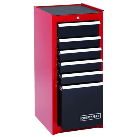 Craftsman 114259 6-Drawer Heavy-Duty Ball Bearing Side Cabinet - Red ...