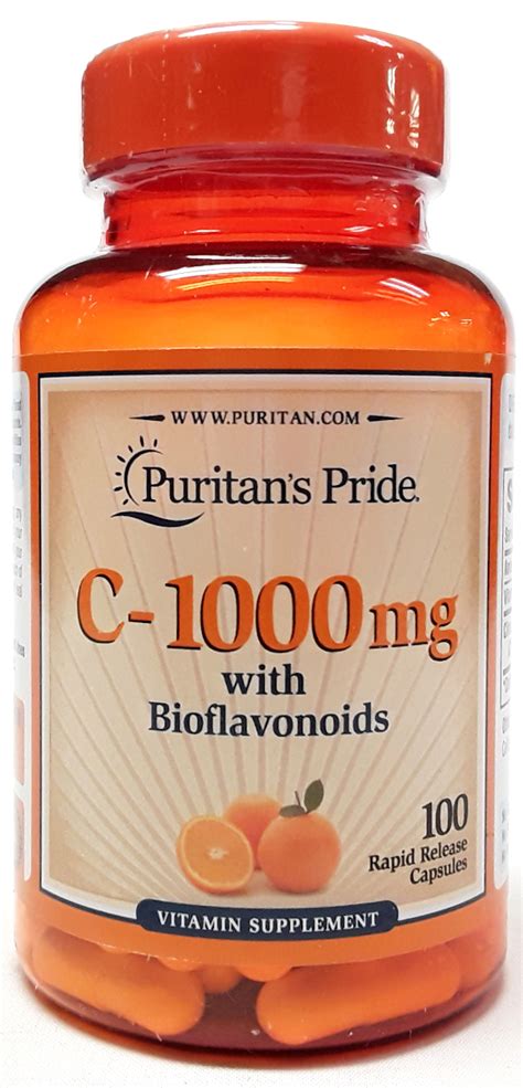 Puritan's Pride Vitamin C-1000 mg with Bioflavonoids 100 capsules