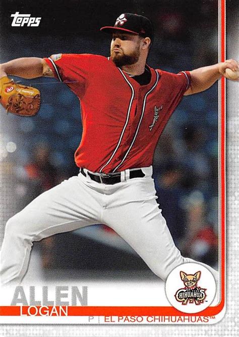 Logan Allen baseball card rookie 2019 Topps Pro Debut #91 (El Paso Chihuahuas now with Cleveland ...