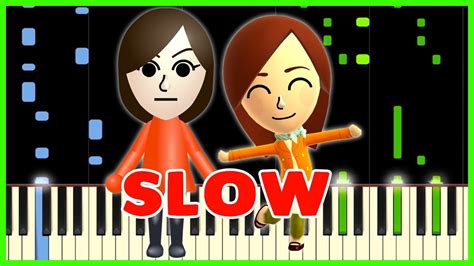 Mii Channel Theme - Slow Piano 50% Speed + Sheet Music - YouTube