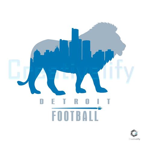 Detroit Lions Football Mascot SVG NFL Sport Team File - CreativeLify