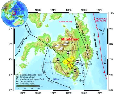 The regional map shows the locations of the aftershocks and regional... | Download Scientific ...