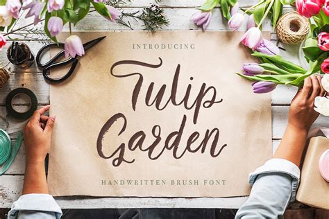 Tulip garden font (42164) | Script | Font Bundles