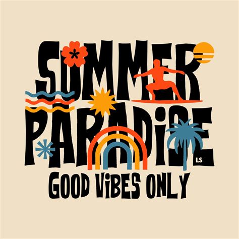 Summer Paradise | Poster art, Design, Tshirt designs