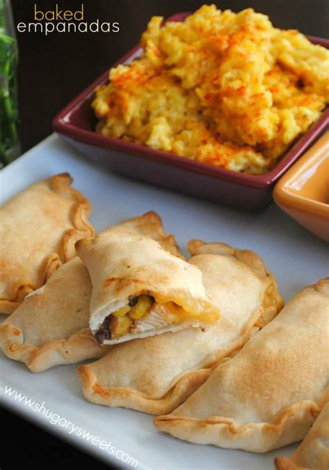 Easy Baked Empanadas with Cheesy Saffron Rice and Salsa - Shugary Sweets