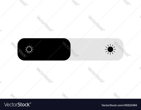 Brightness control icon mockup screen Royalty Free Vector