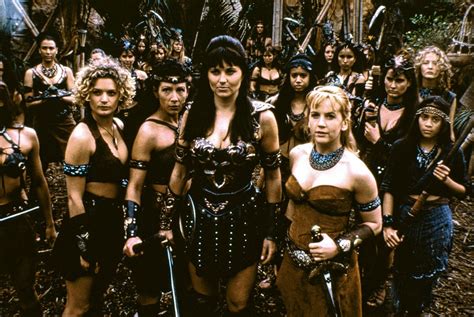 Xena, Gabrielle, and a host of Amazons ready to fight! Warrior Girl ...