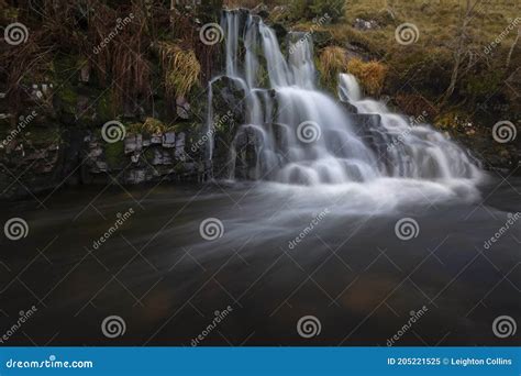 Waterfall on the River Tawe Stock Image - Image of green, countryside ...