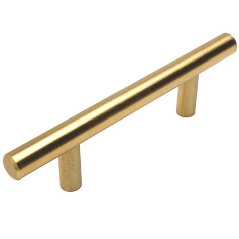 Discount Home Furnishings, Inc. | Cosmas 305-030BB Brushed Brass Cabinet Hardware Euro Style Bar ...