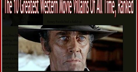 EverythingCroton: THE 10 GREATEST WESTERN MOVIE VILLAINS OF ALL TIME ...