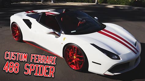 Here in my garage, my custom Ferrari 488 Spider! - YouTube