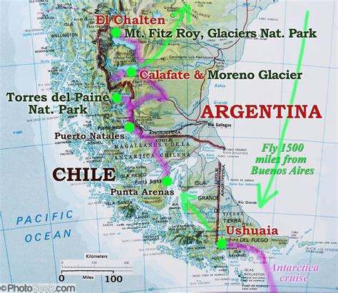 Chile Map Patagonia