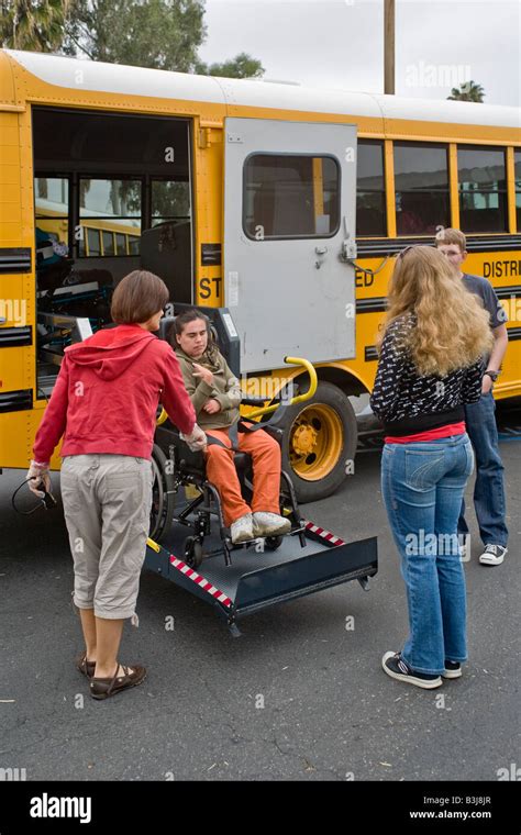 Inside School Bus Wheelchair Lift