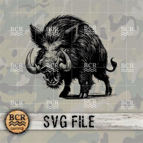 Wild Boar SVG, Wild Hog SVG, Wild Pig SVG, Wild Boar Digital Download, Razorback, Hog Hunting ...