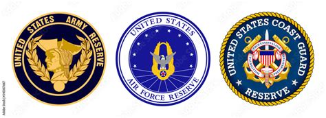 Vector seal of the United States Army Reserve. US Air Force Reserve. US ...