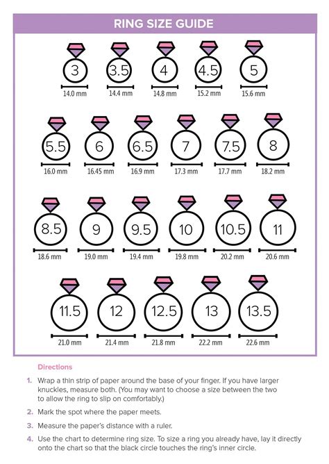 This printable ring size guide will help you find the right size for your fingers. # ...