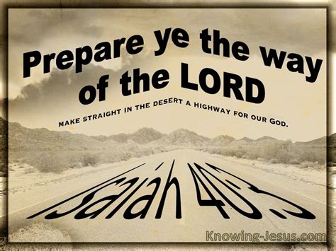 Isaiah 40:3 Prepare The Way Of The Lord (brown)