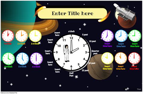 Space-themed Clock Poster Storyboard by templates