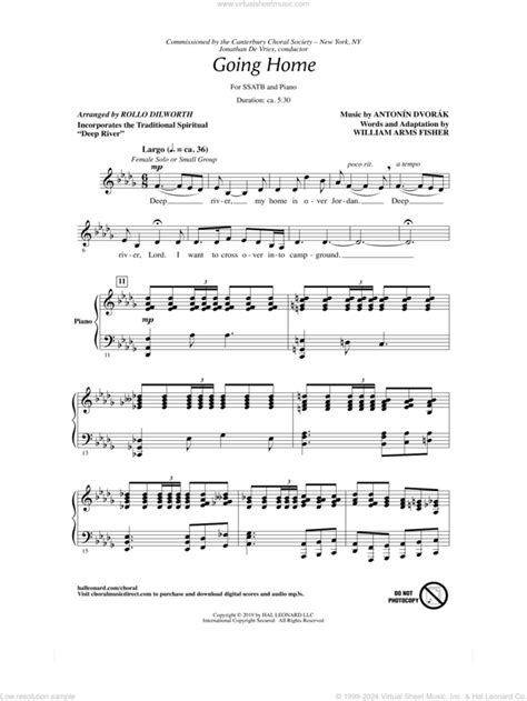 Going Home sheet music for choir (SATB: soprano, alto, tenor, bass)