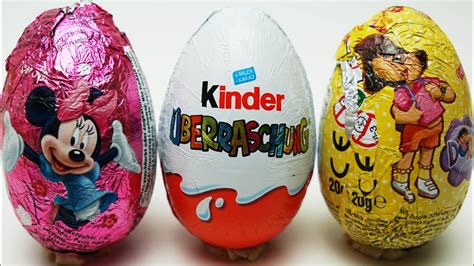 Surprise Eggs Dora The Explorer KINDER Surprise Chocolate eggs unboxing ...