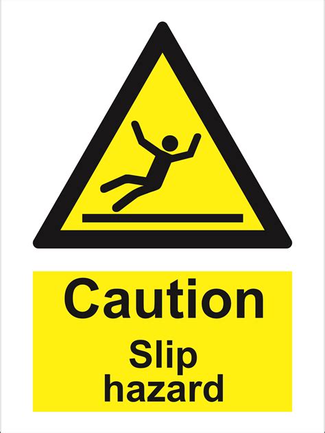 Hazard sign - Caution Slip hazard 20x15 cm | Products | Traconed