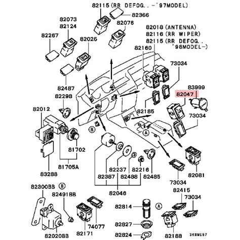 Rear Diff Lock Switch for a Mitsubishi Pajero/montero - V25W - Buy Online from MitzyBitz