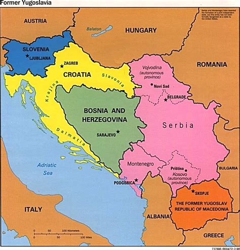 Serbia Bosnia Map