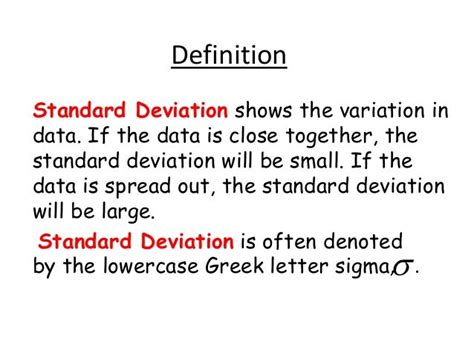 Standard deviation