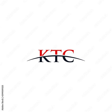 Initial letter KTC, overlapping movement swoosh horizon logo company design inspiration in red ...