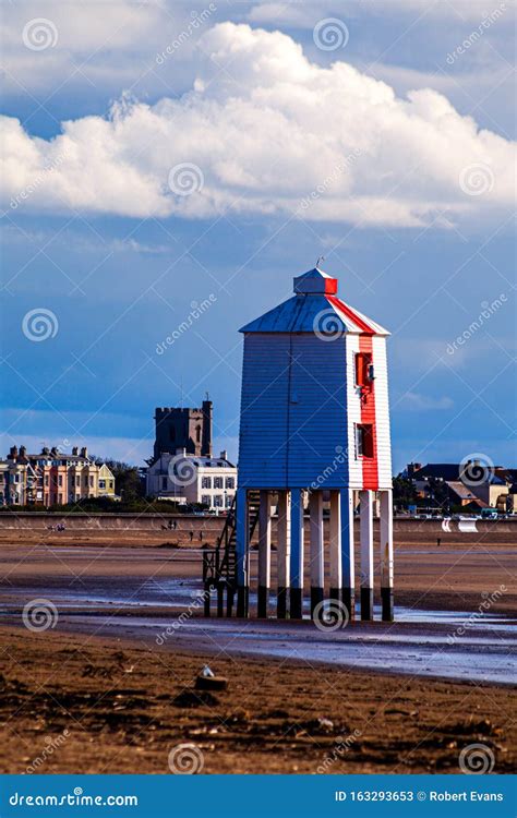 Burnham-on-sea Lighthouse, Somerset, U.K. Stock Image - Image of beach ...