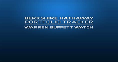 Berkshire Hathaway Portfolio Tracker