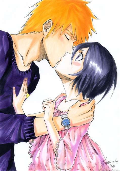 Bleach Ichigo and Rukia Kissing - Light Sun | Ichigo x Rukia | Bleach ...