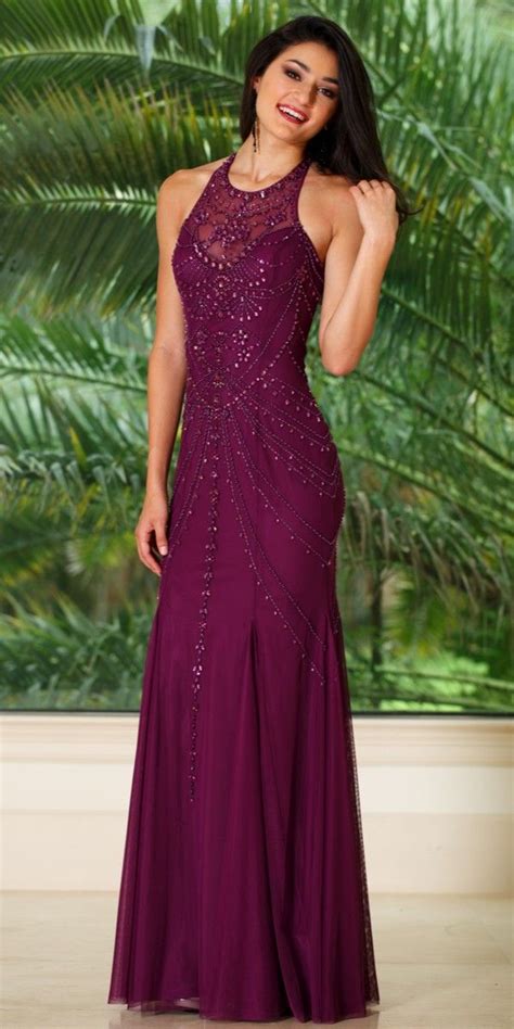 Open Back Plum Prom Dress 51048. Colors: Plum. Size: 0-12 | Plum prom dresses, Plus size long ...