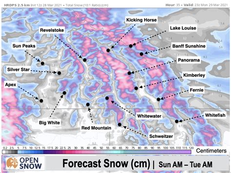 Heavy snow Sunday through Sunday Night | British Columbia Daily Snow ...