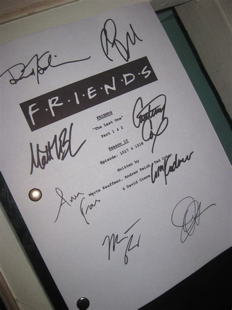 ~The script for the final episode, Signed by the entire cast ...