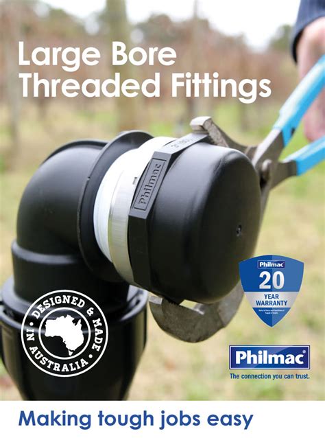 Philmac Large Bore Threaded Fittings - Irrigear®