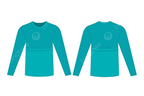 Long Sleeve Shirts Vector PNG Images, Blank Light Green Long Sleeve T ...