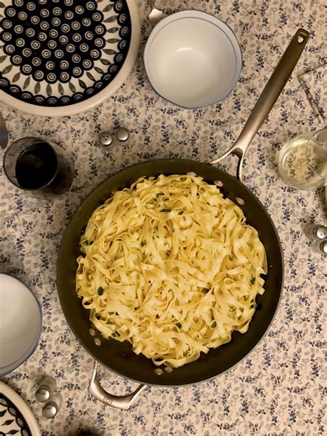 Homemade Egg Yolk Pasta with Lemon Butter Sauce